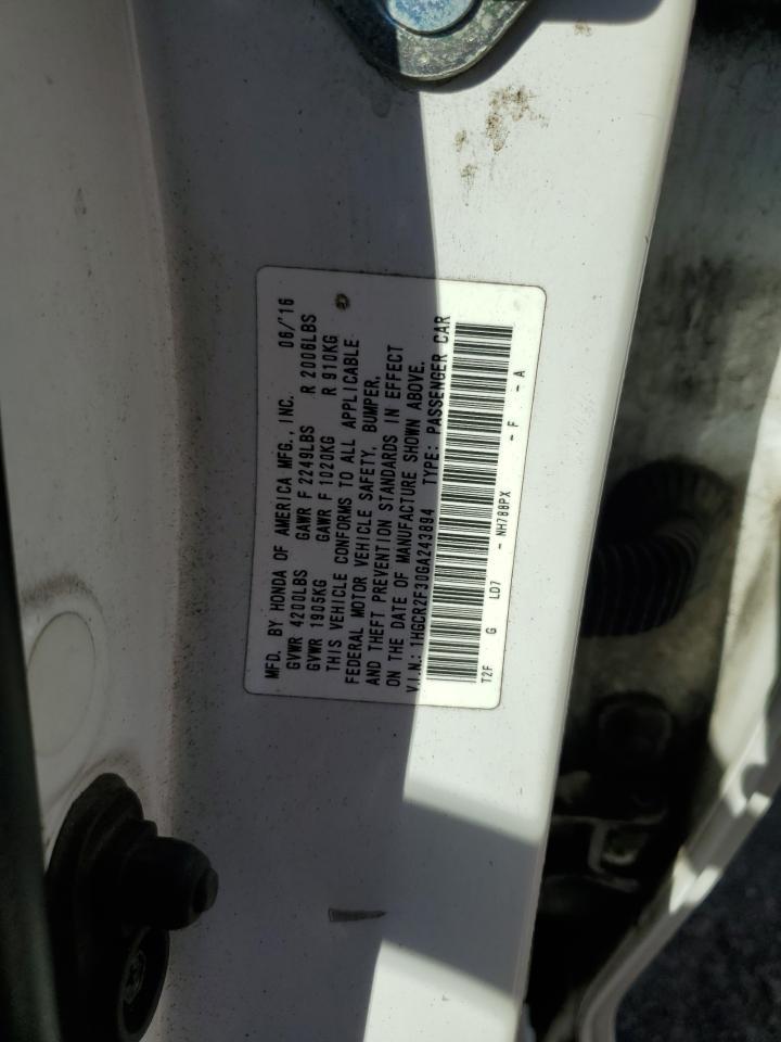 2016 HONDA ACCORD