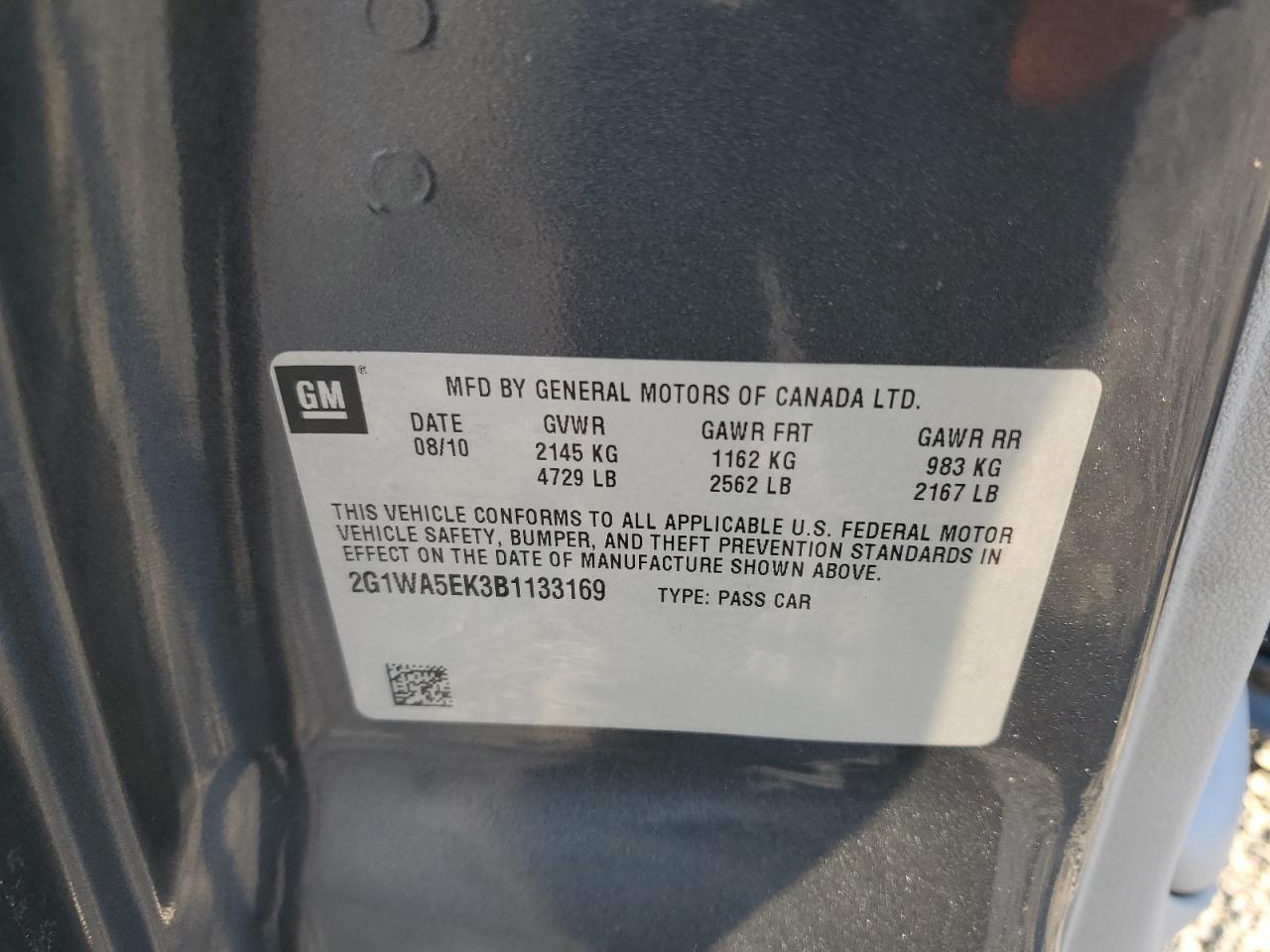 2011 CHEVROLET IMPALA