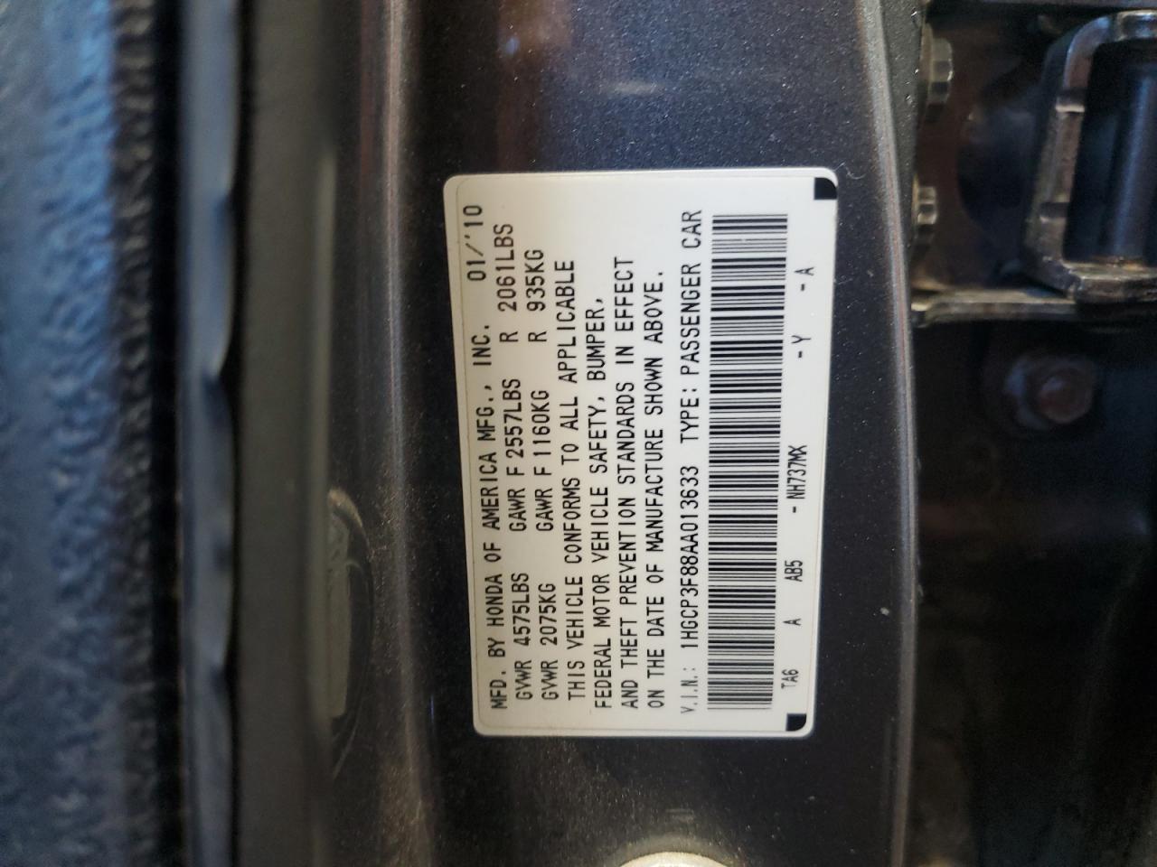 2010 HONDA ACCORD