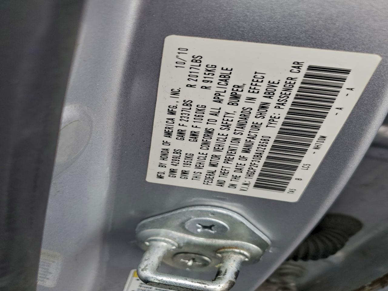 2011 HONDA ACCORD