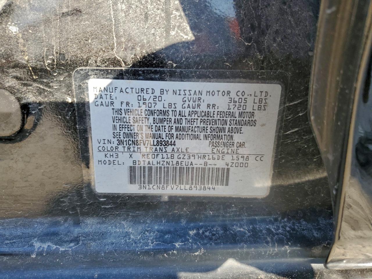 2020 NISSAN VERSA