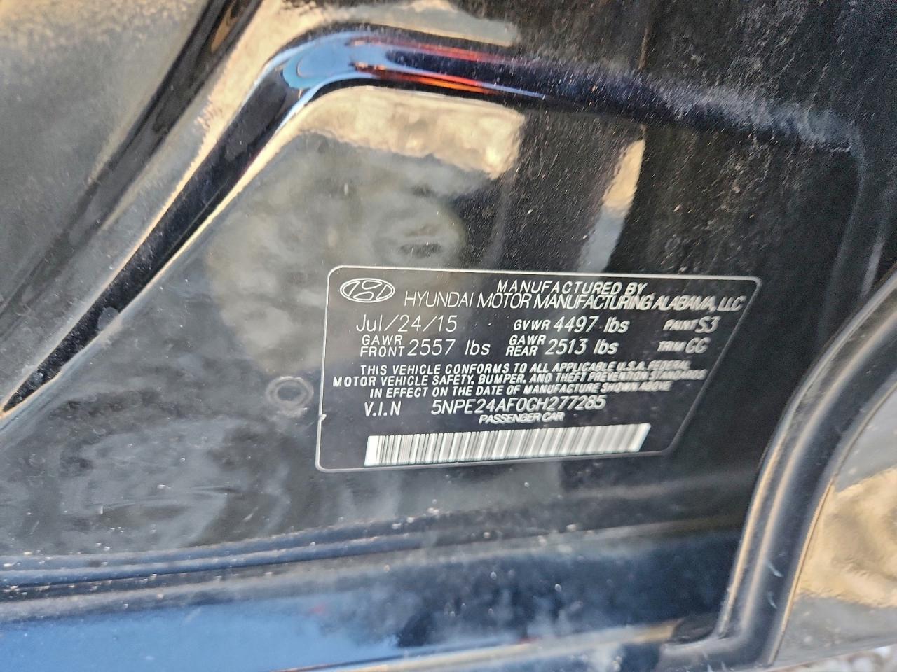 2016 HYUNDAI SONATA