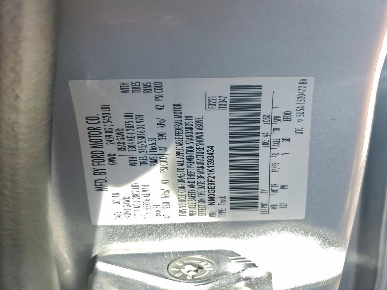 2019 FORD TRANSIT CONNECT