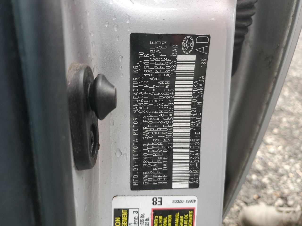 2010 TOYOTA COROLLA