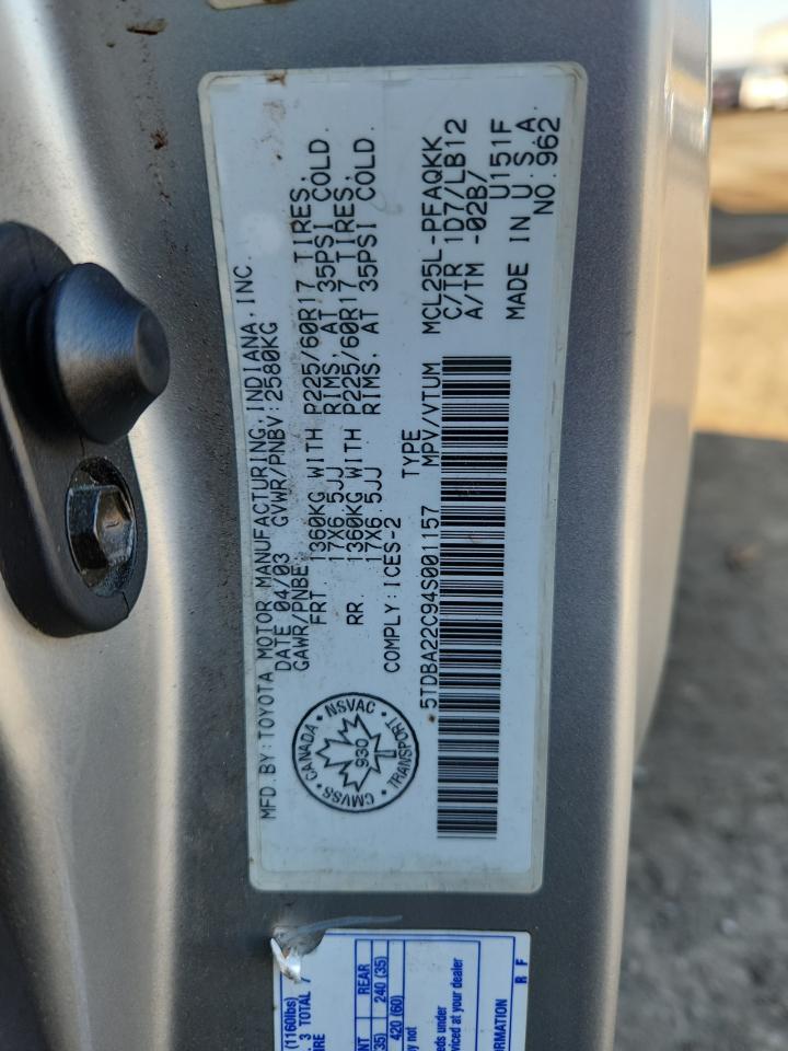 2004 TOYOTA SIENNA