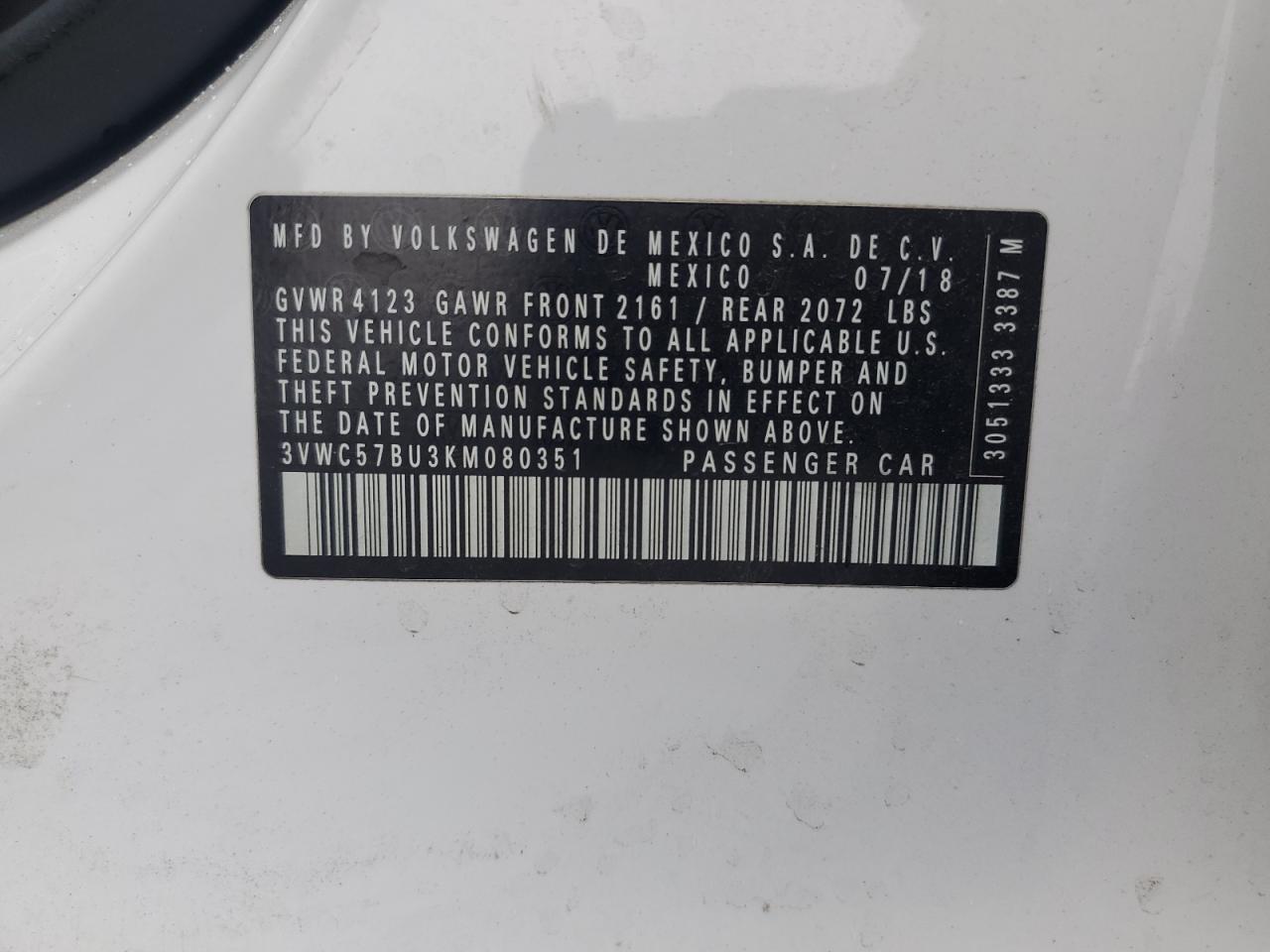 2019 VOLKSWAGEN JETTA