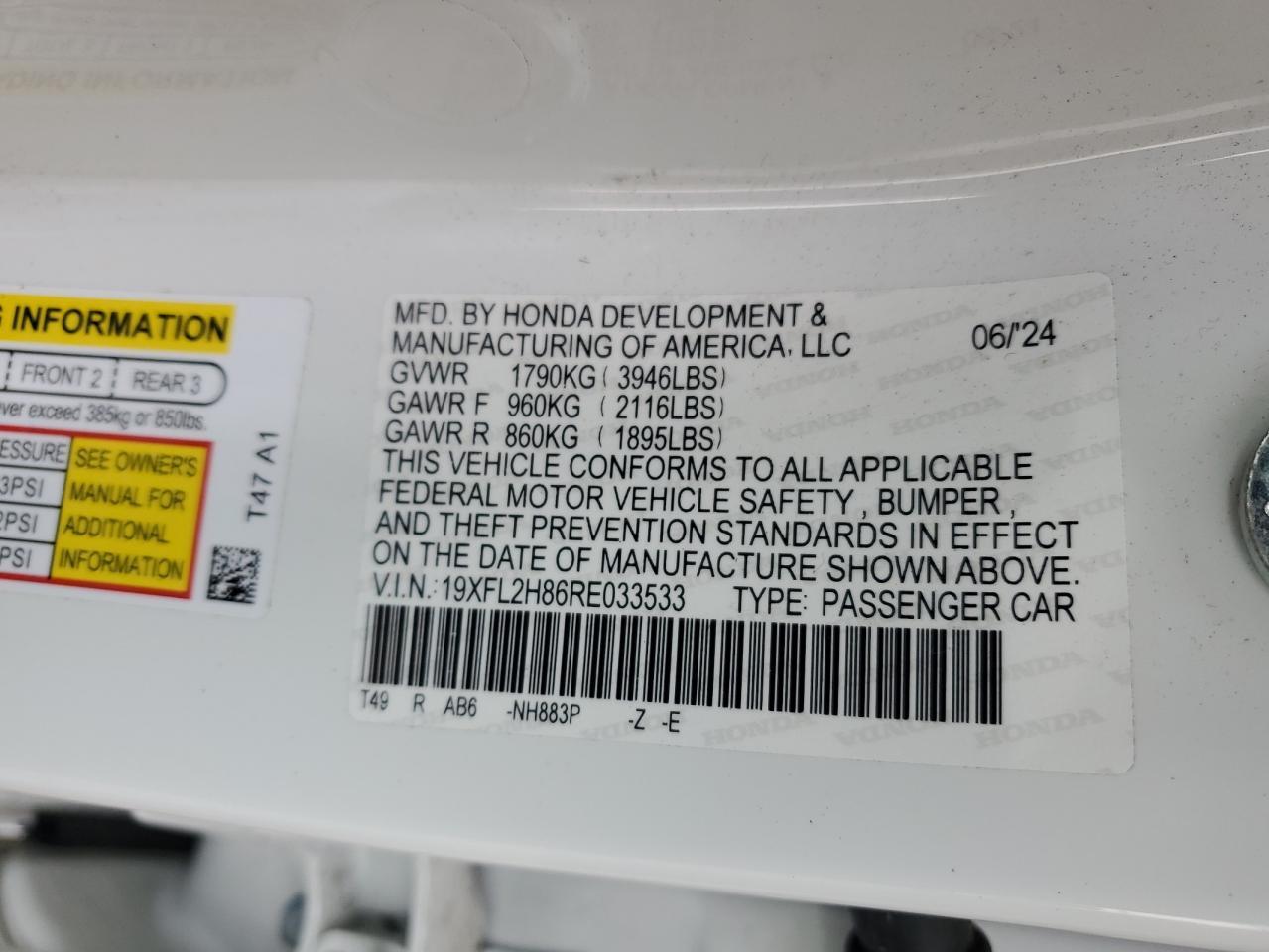 2024 HONDA CIVIC