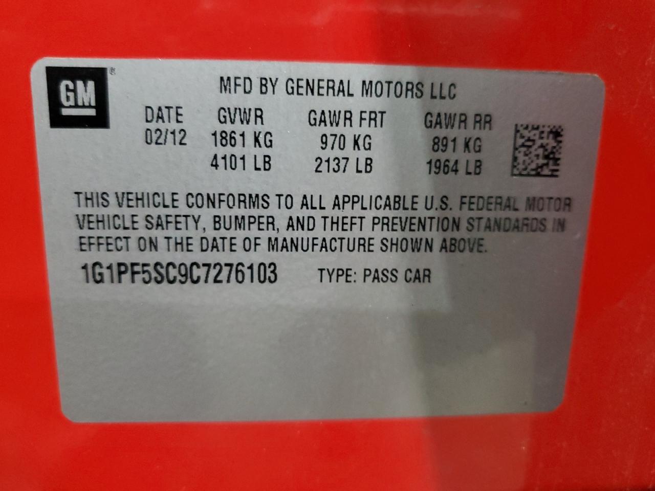 2012 CHEVROLET CRUZE