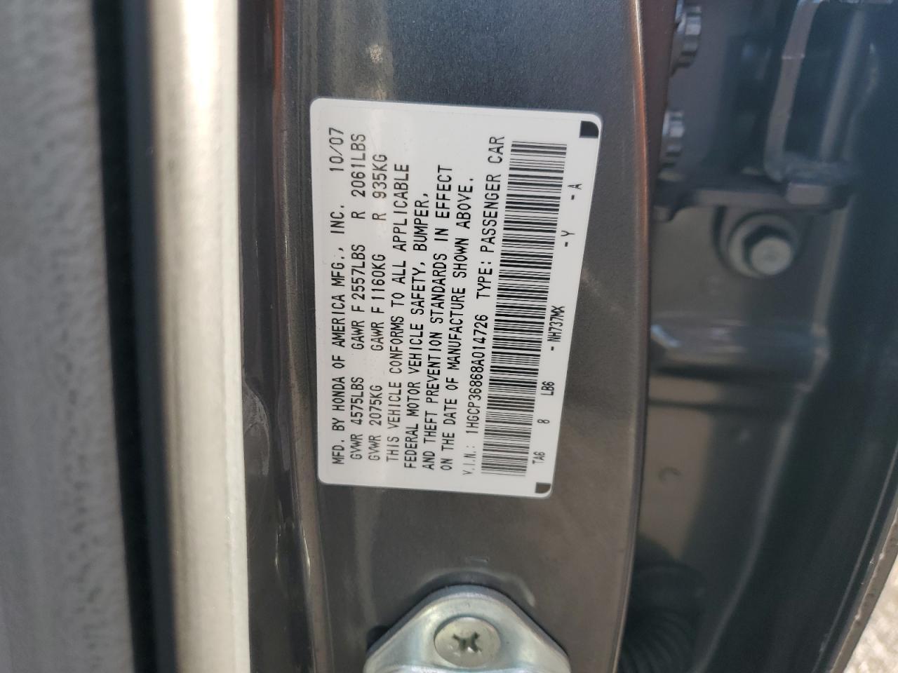 2008 HONDA ACCORD