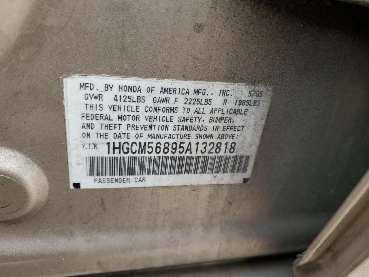 2005 HONDA ACCORD