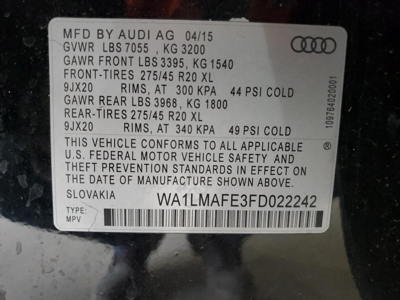 2015 AUDI Q7