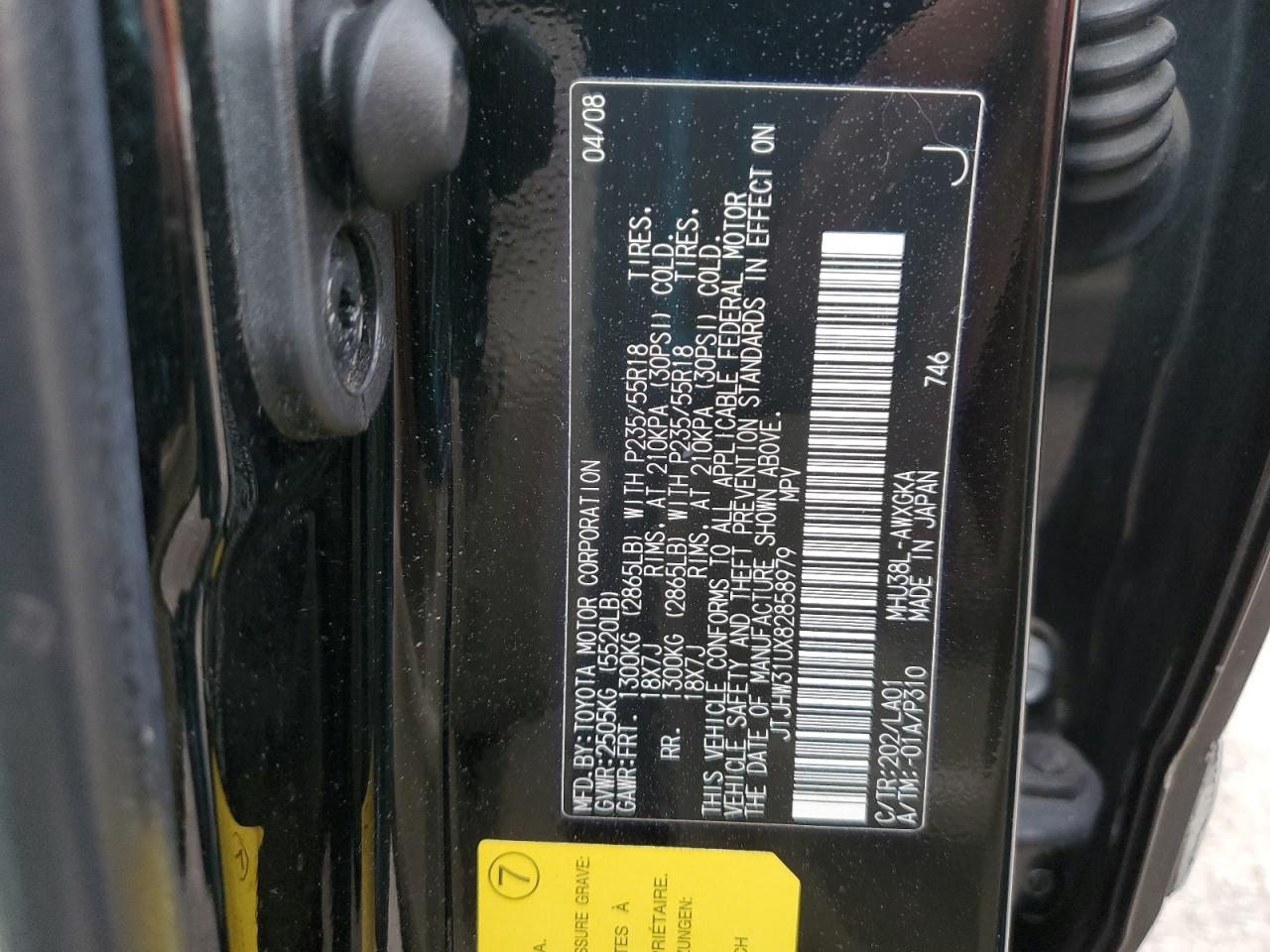 2008 LEXUS RX 400H