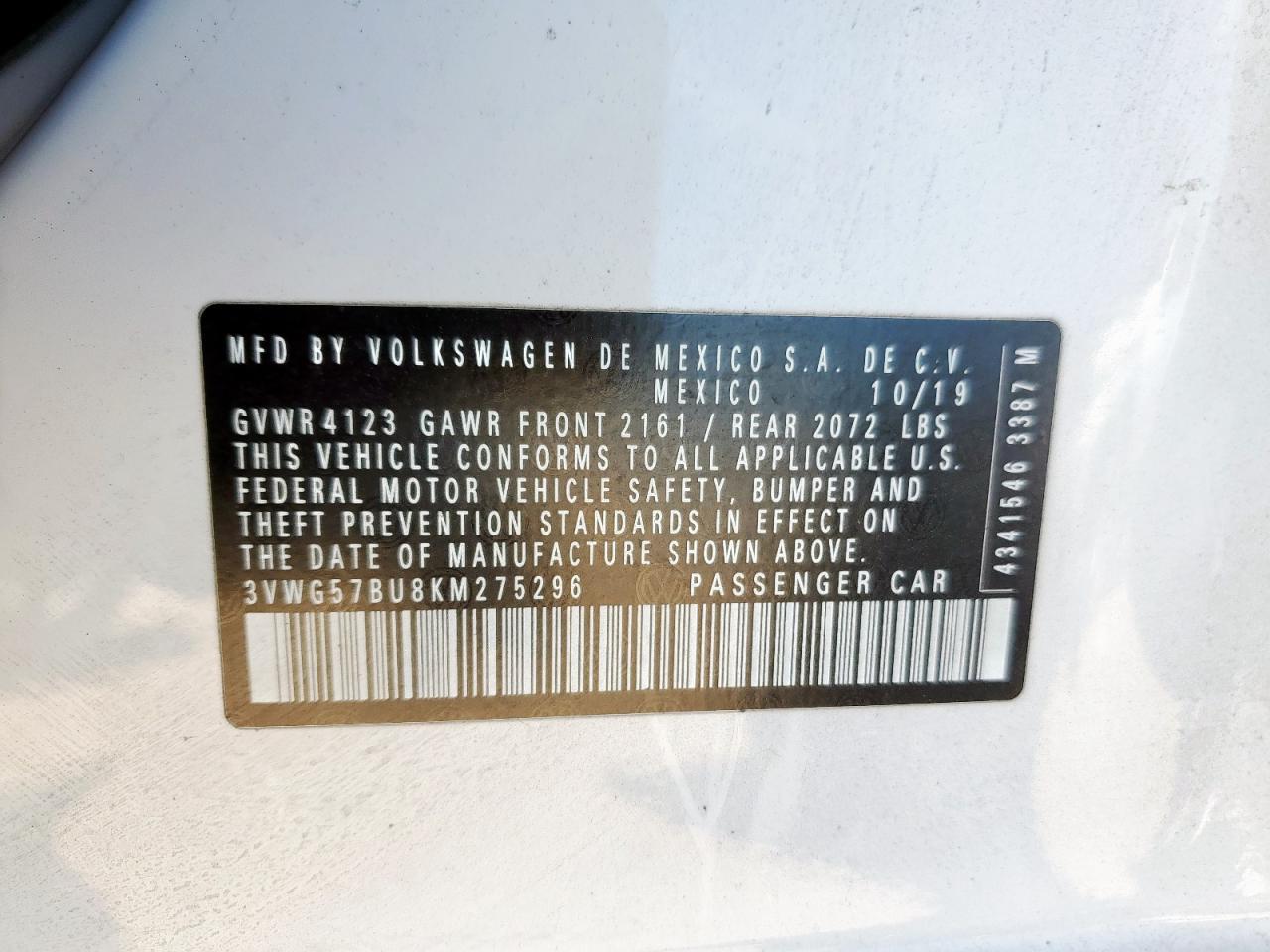 2019 VOLKSWAGEN JETTA