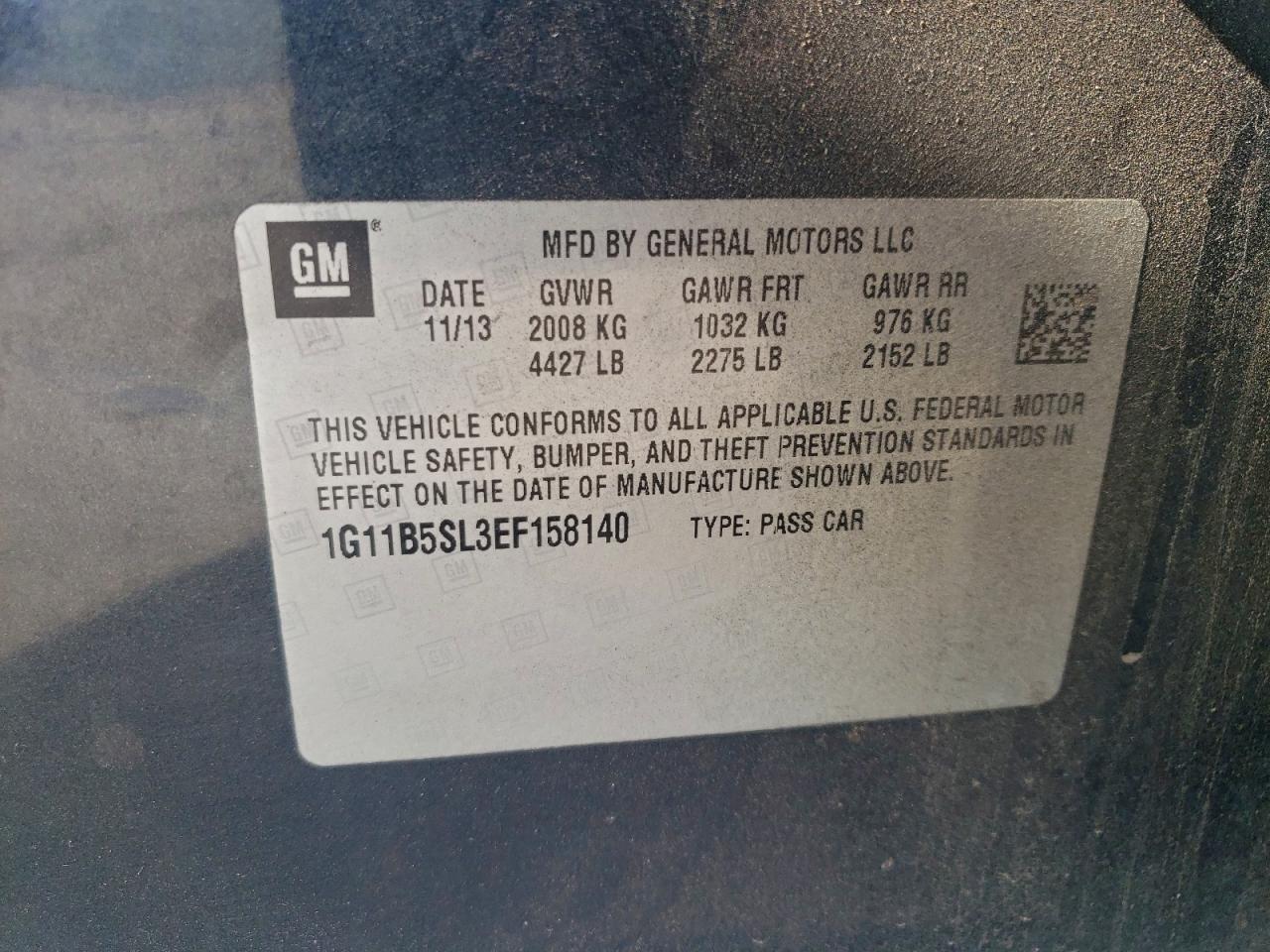 2014 CHEVROLET MALIBU