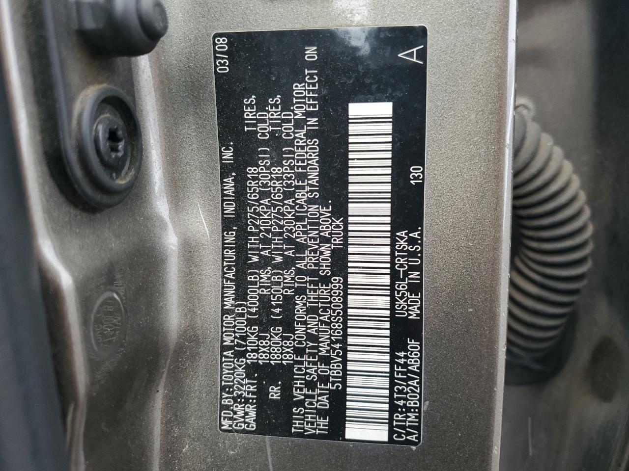 2008 TOYOTA TUNDRA