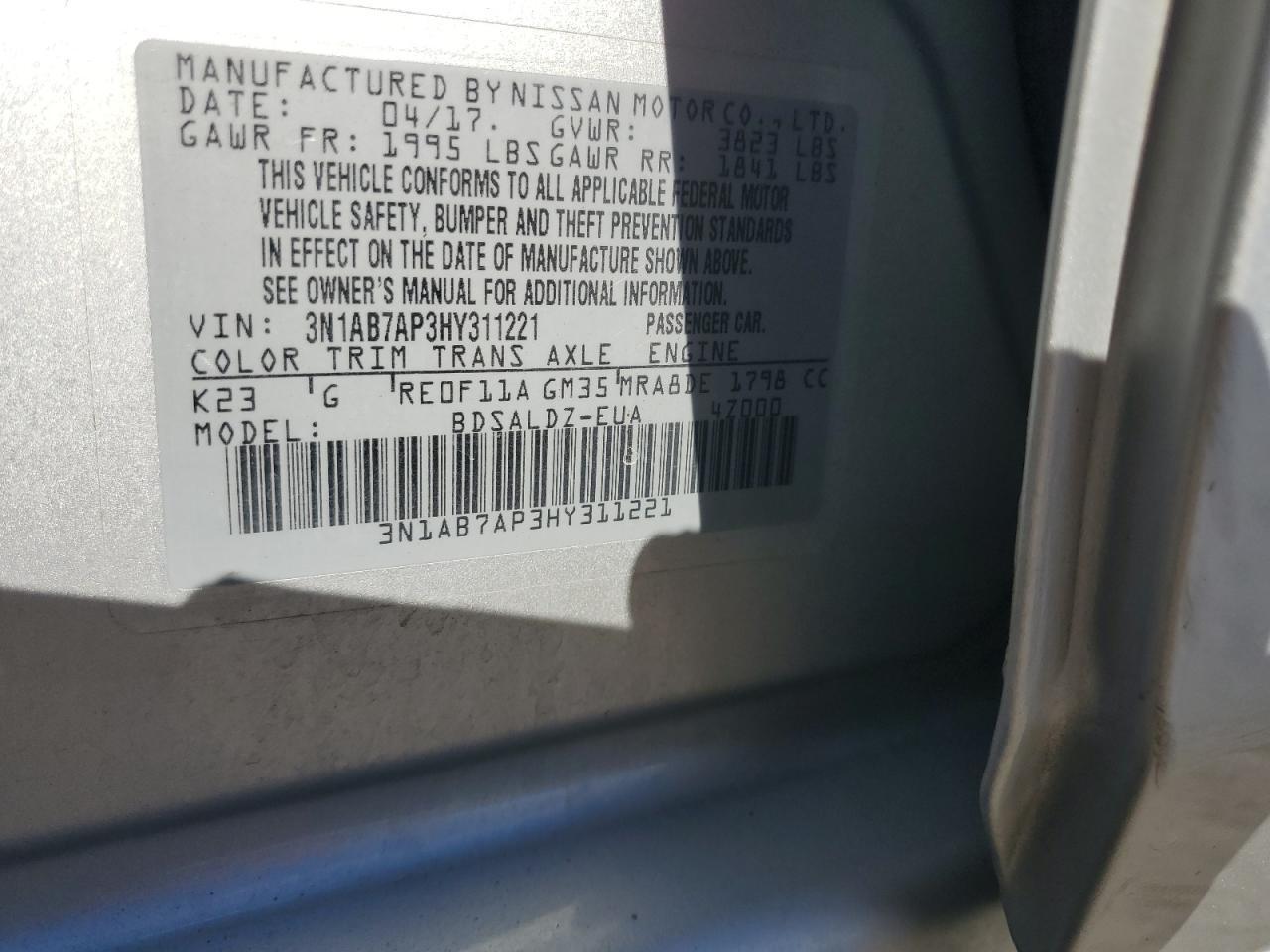 2017 NISSAN SENTRA
