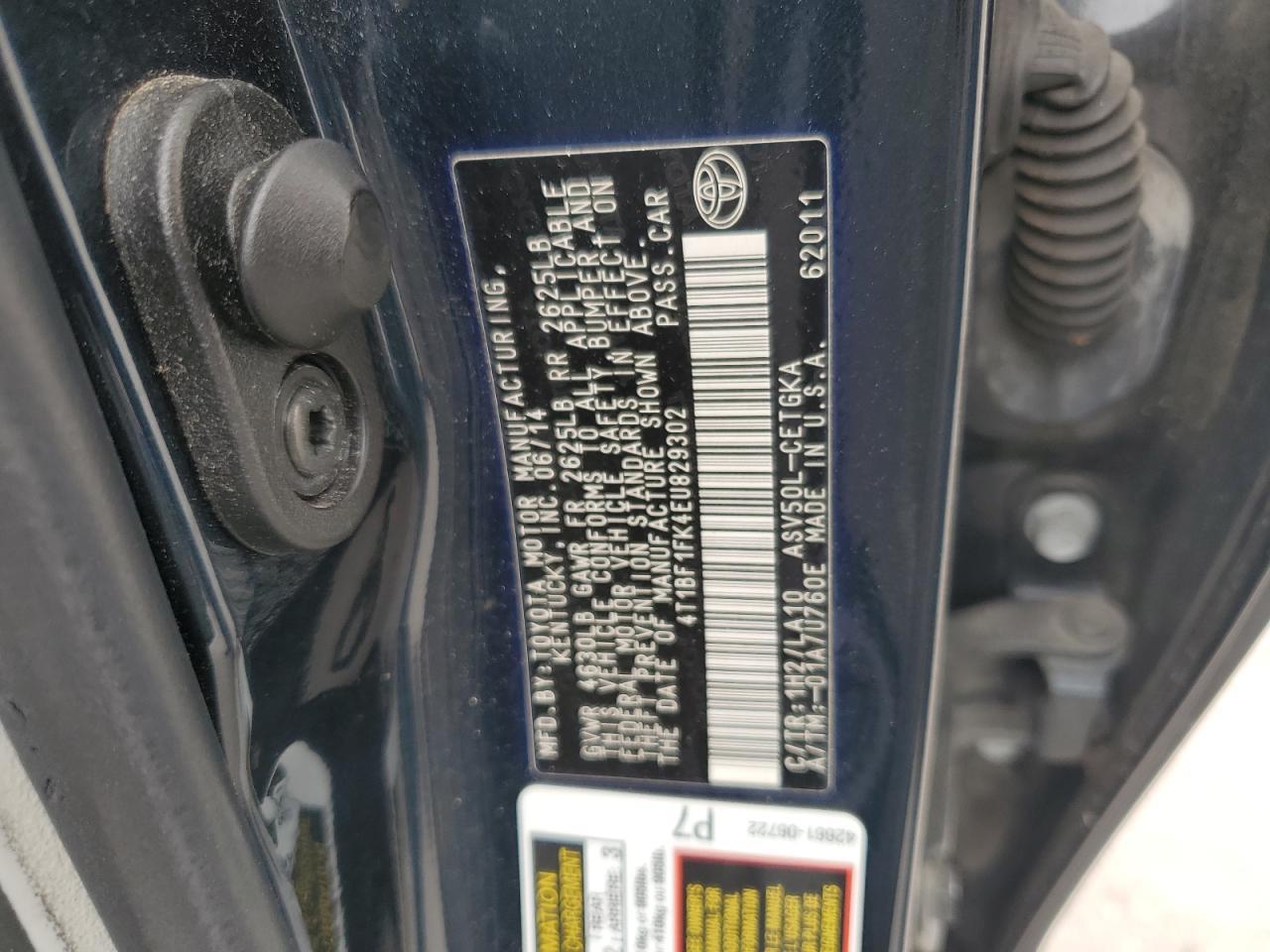 2014 TOYOTA CAMRY