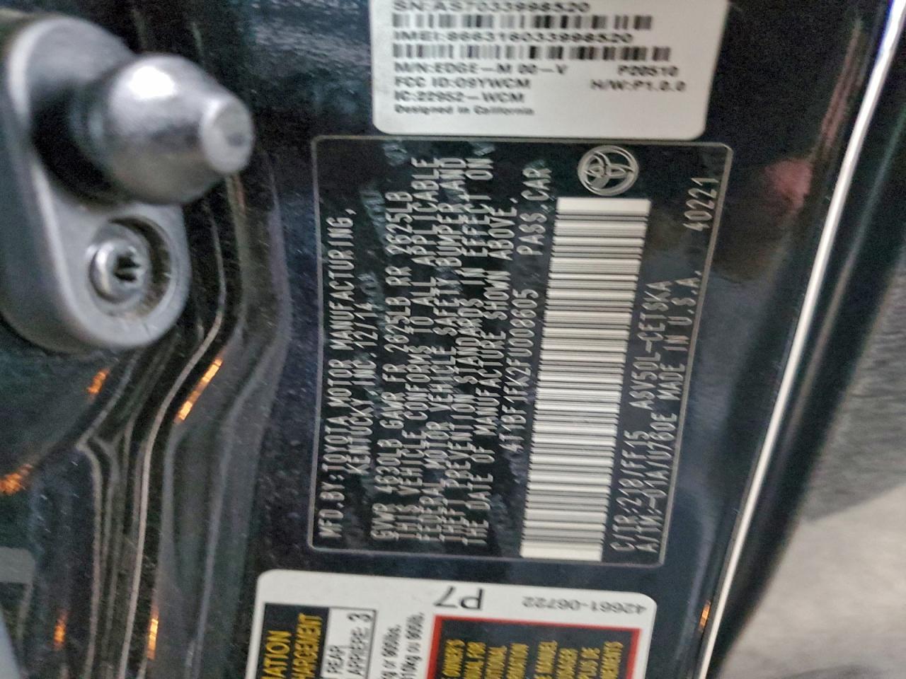 2015 TOYOTA CAMRY