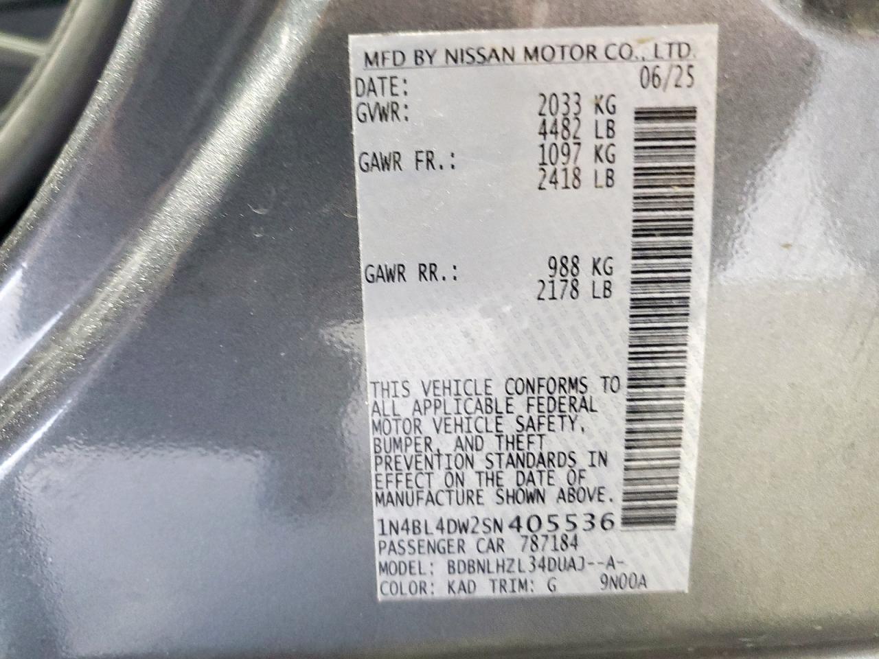 2025 NISSAN ALTIMA