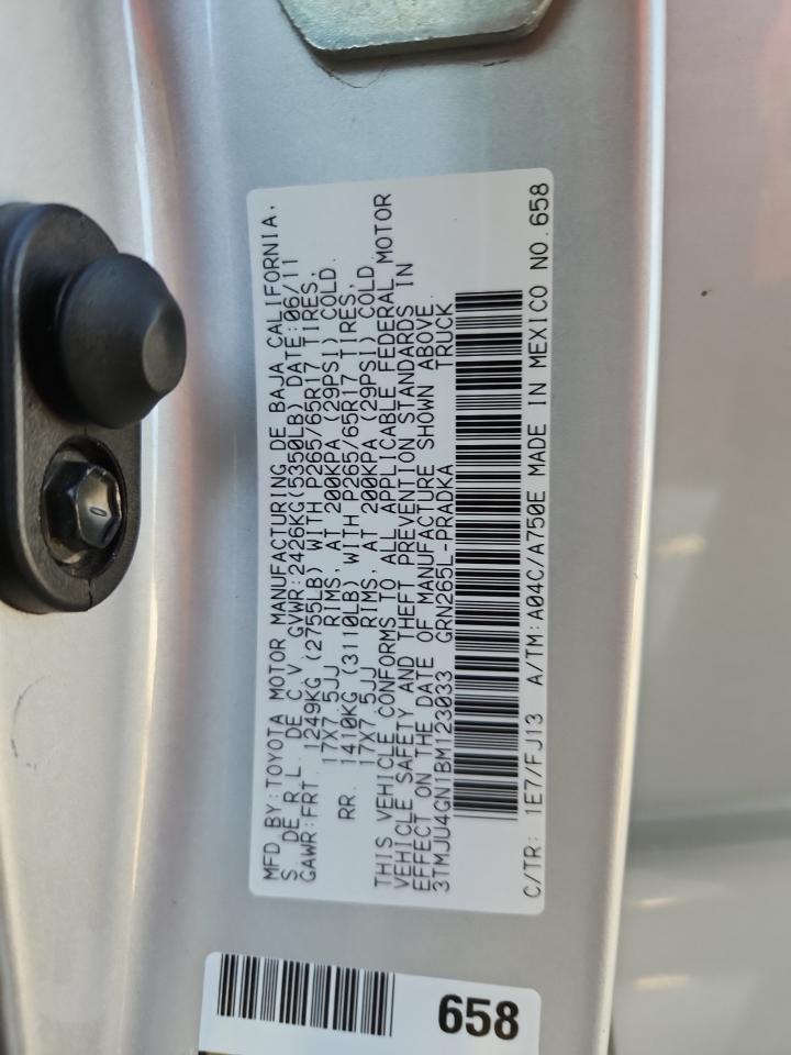 2011 TOYOTA TACOMA