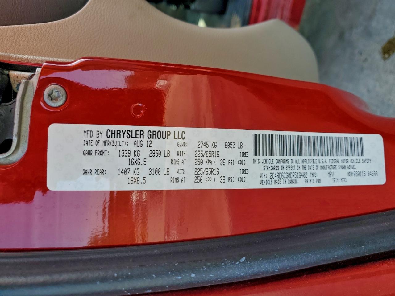 2013 DODGE GRAND CARAVAN