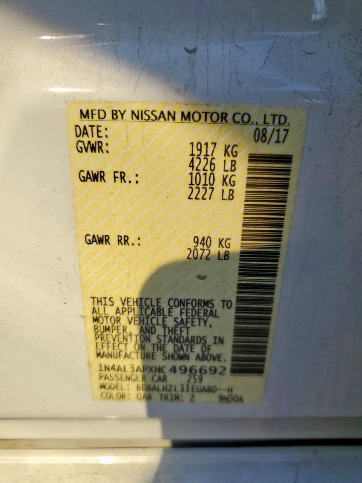 2017 NISSAN ALTIMA