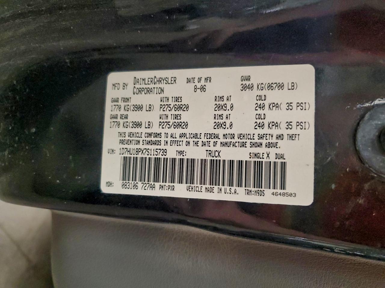 2007 DODGE RAM 1500