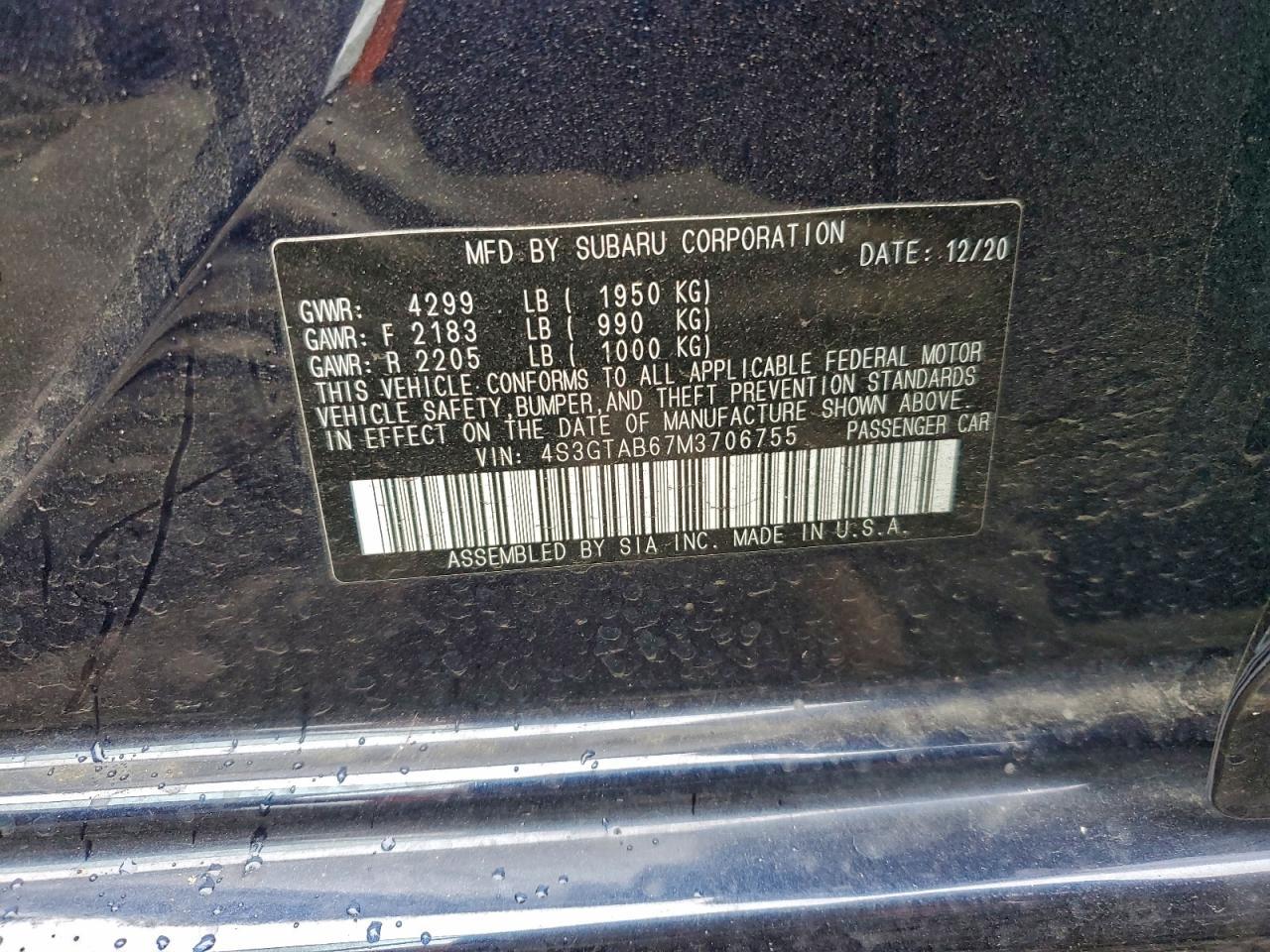 2021 SUBARU IMPREZA