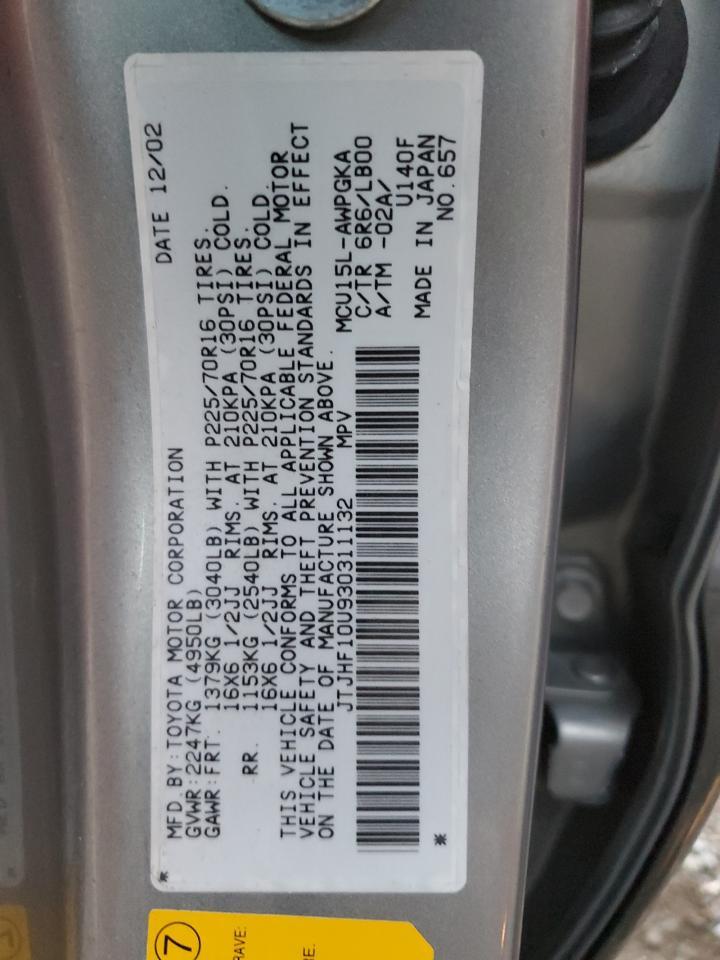 2003 LEXUS Rx 300