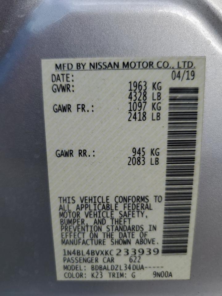 2019 NISSAN ALTIMA