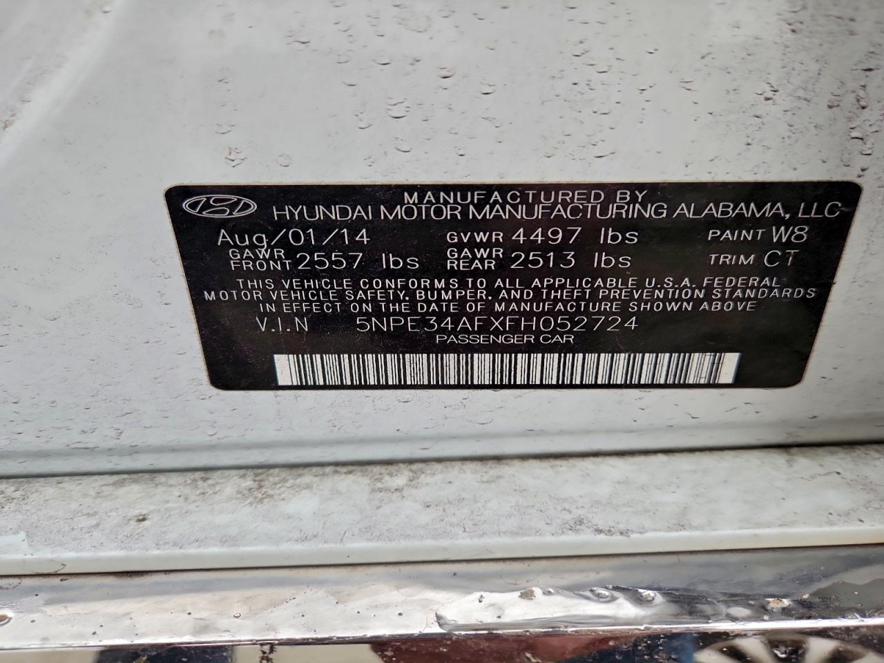 2015 HYUNDAI SONATA