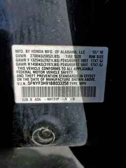 2011 HONDA PILOT