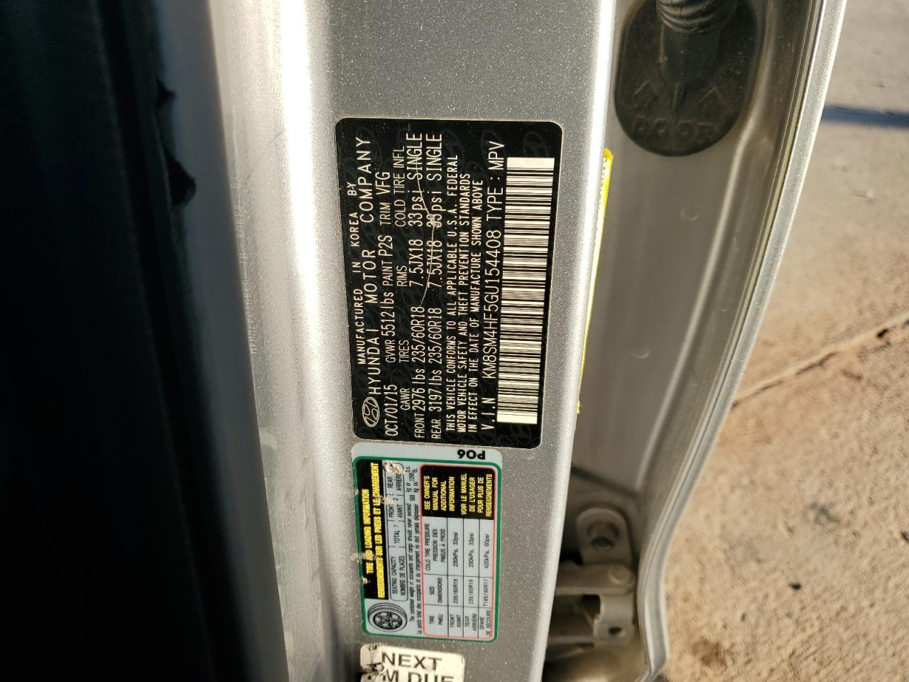 2016 HYUNDAI SANTA FE