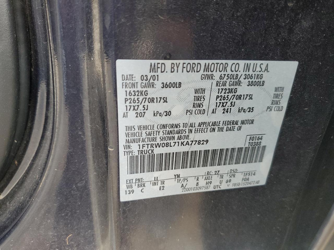 2001 FORD F-150