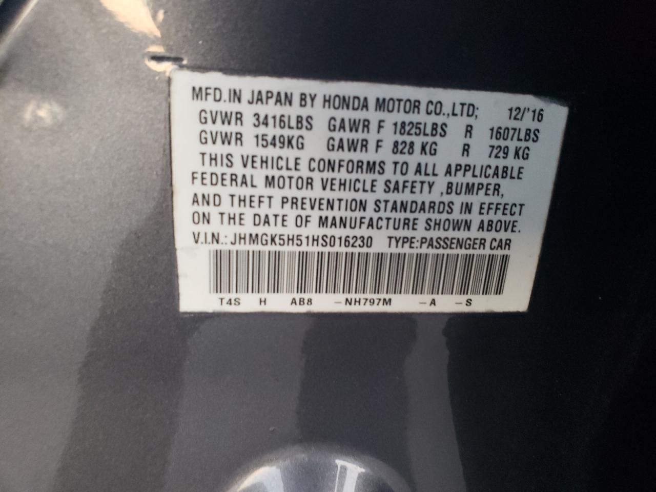 2017 HONDA FIT