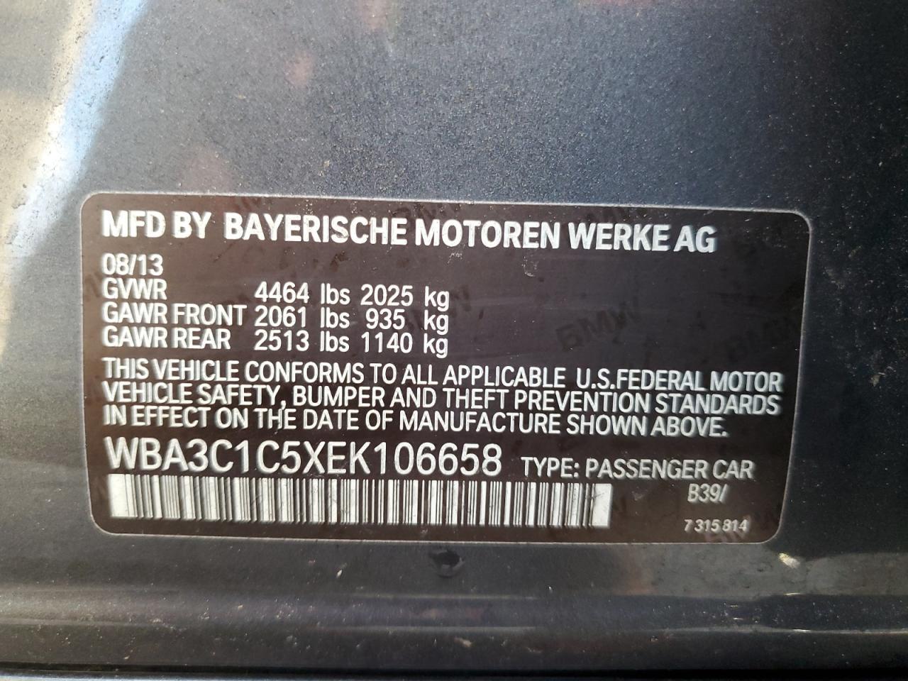 2014 BMW 3 SERIES