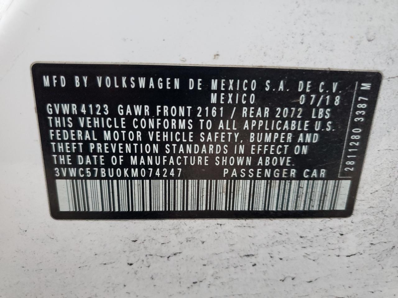 2019 VOLKSWAGEN JETTA
