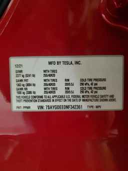 2022 TESLA MODEL Y