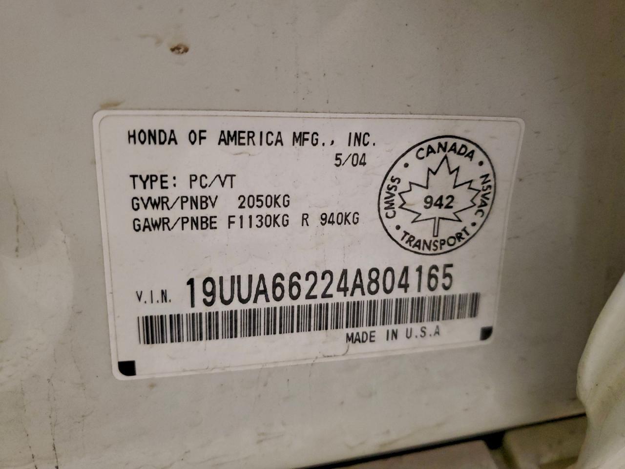 2004 ACURA TL
