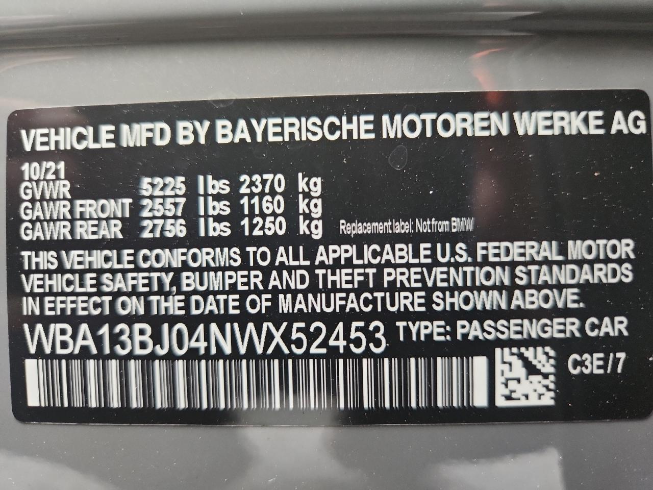 2022 BMW 5 series