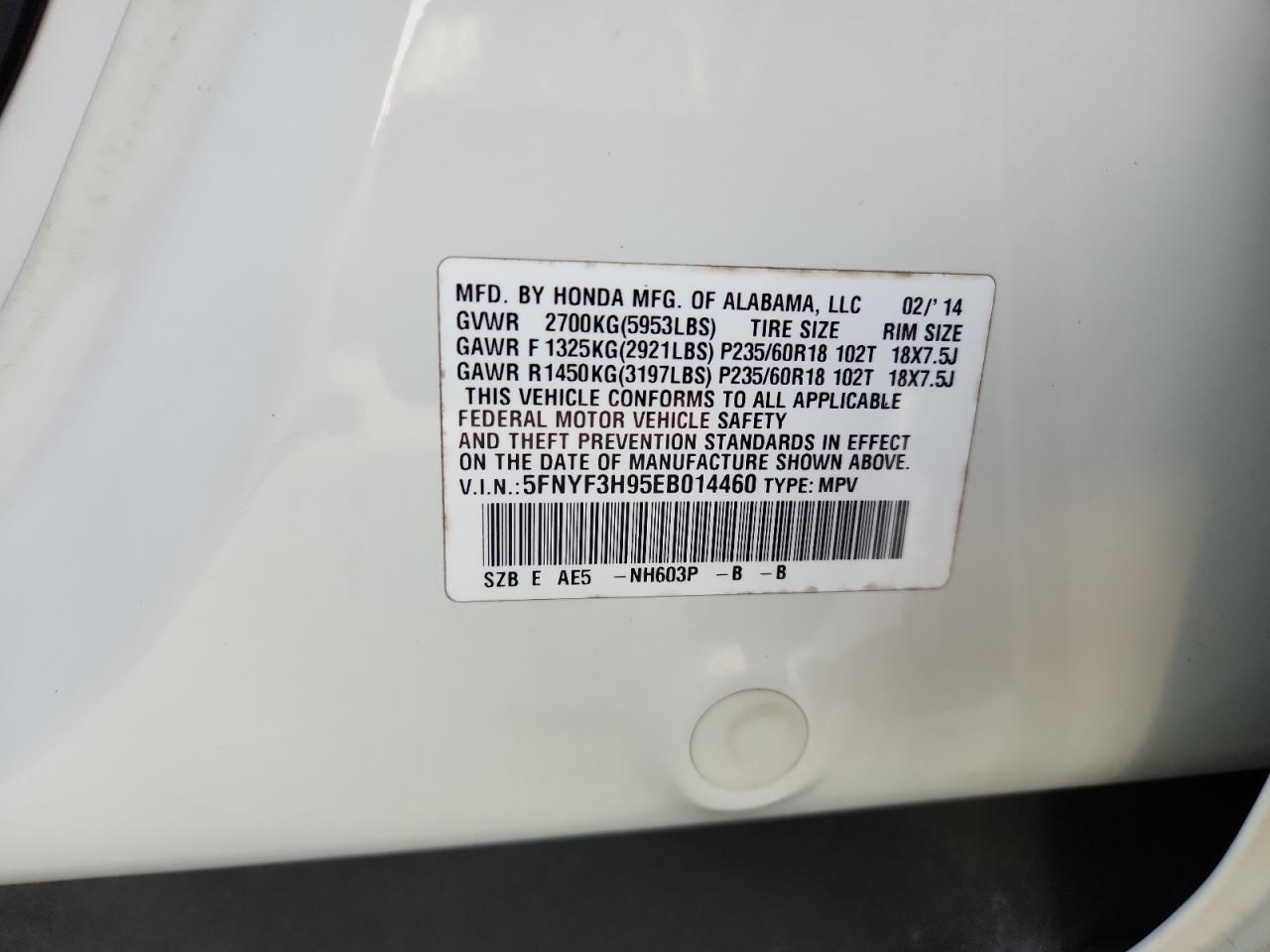 2014 HONDA PILOT