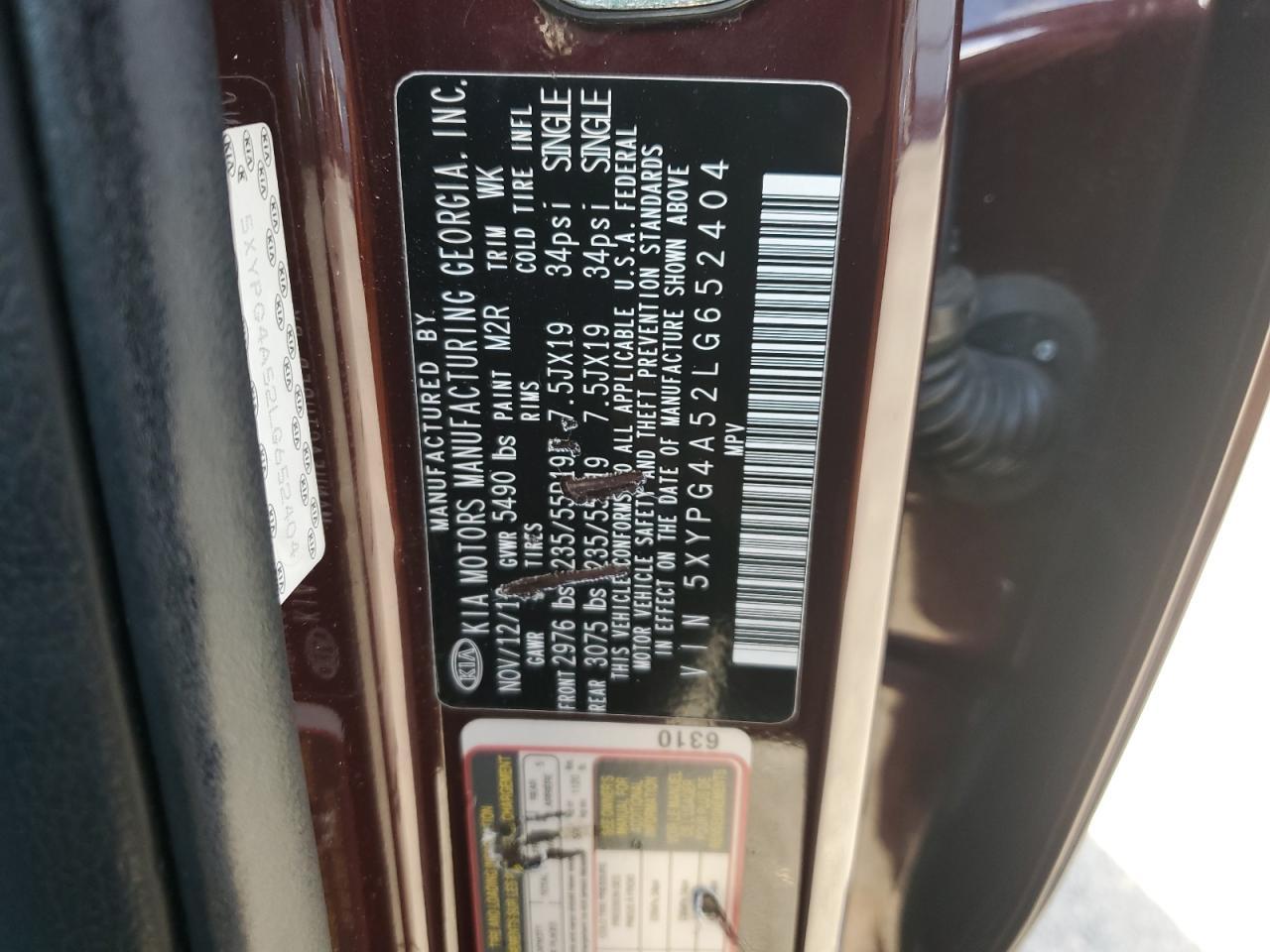 2020 KIA SORENTO