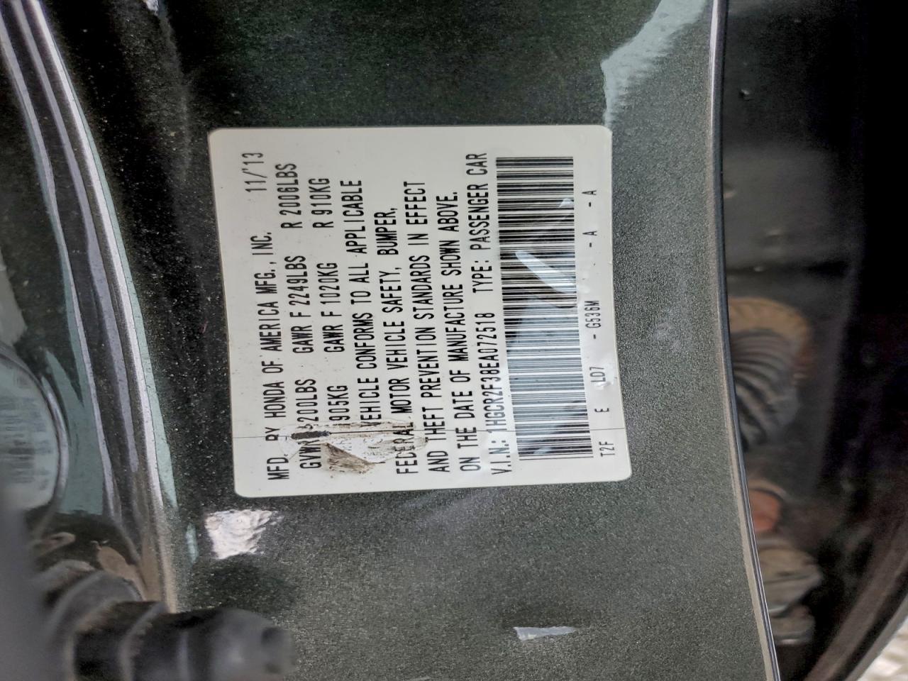 2014 HONDA ACCORD