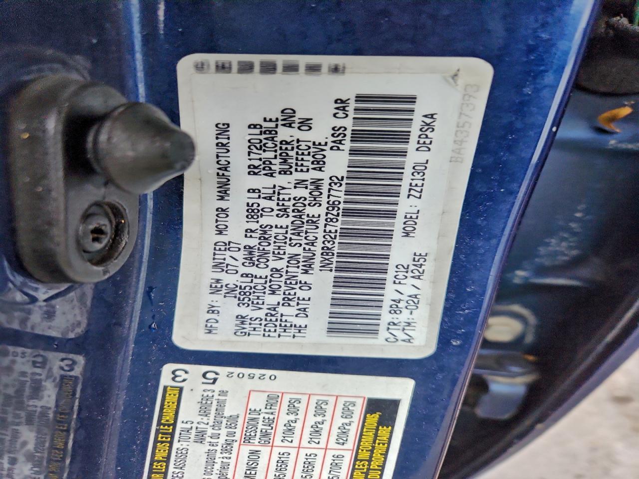 2008 TOYOTA COROLLA