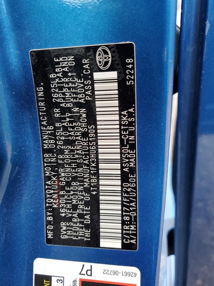 2017 TOYOTA CAMRY