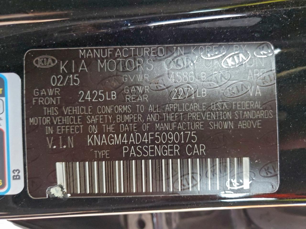 2015 KIA Optima Hybrid