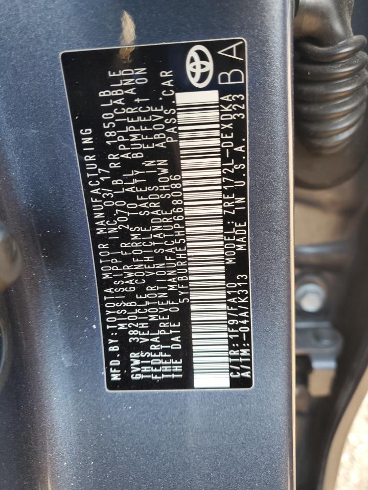 2017 TOYOTA COROLLA