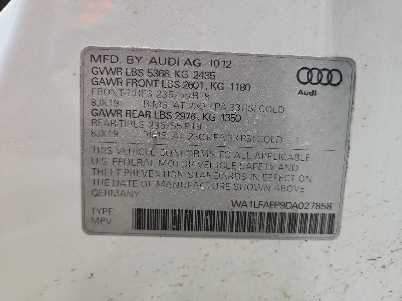 2013 AUDI Q5