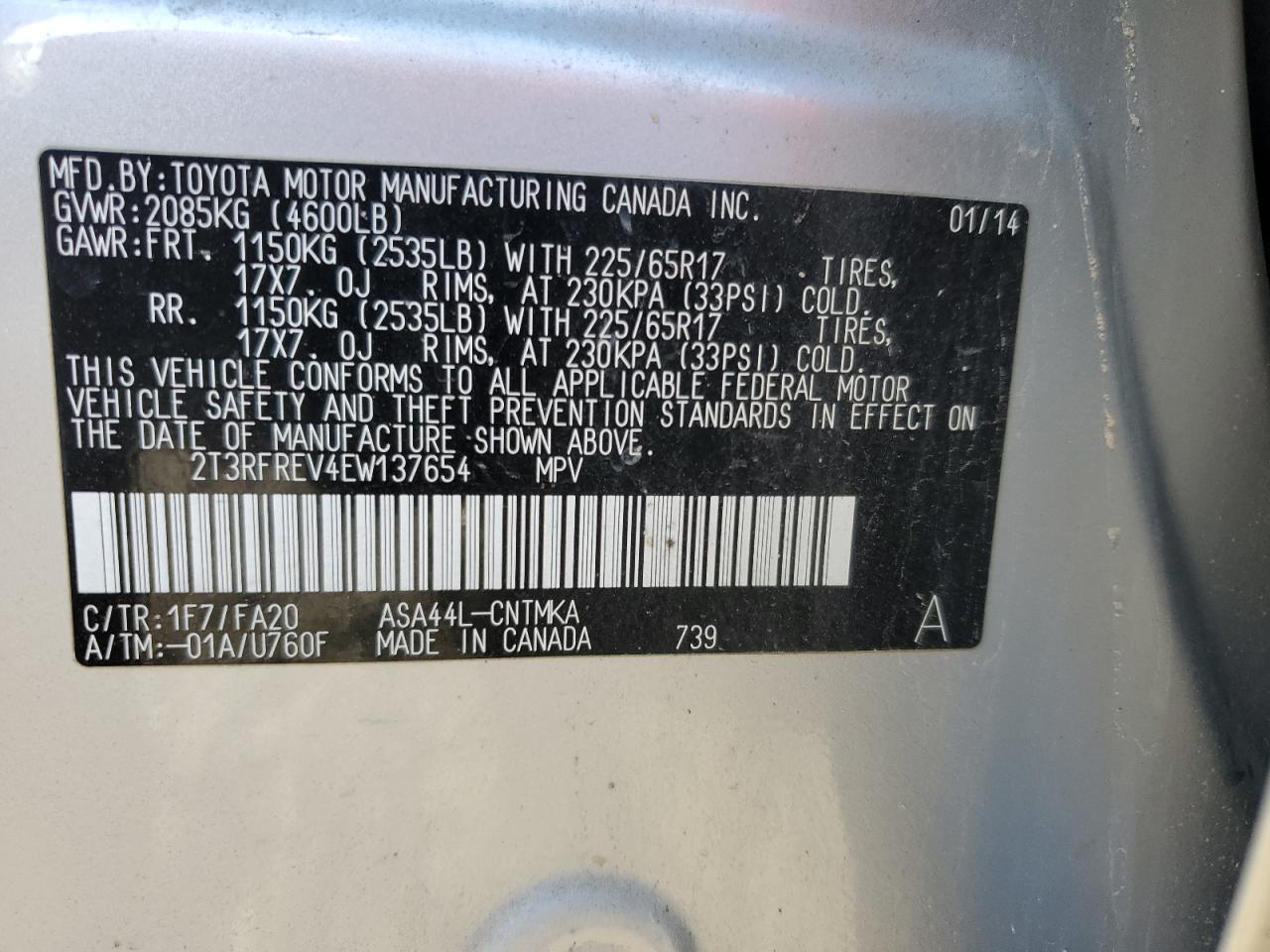 2014 TOYOTA RAV4