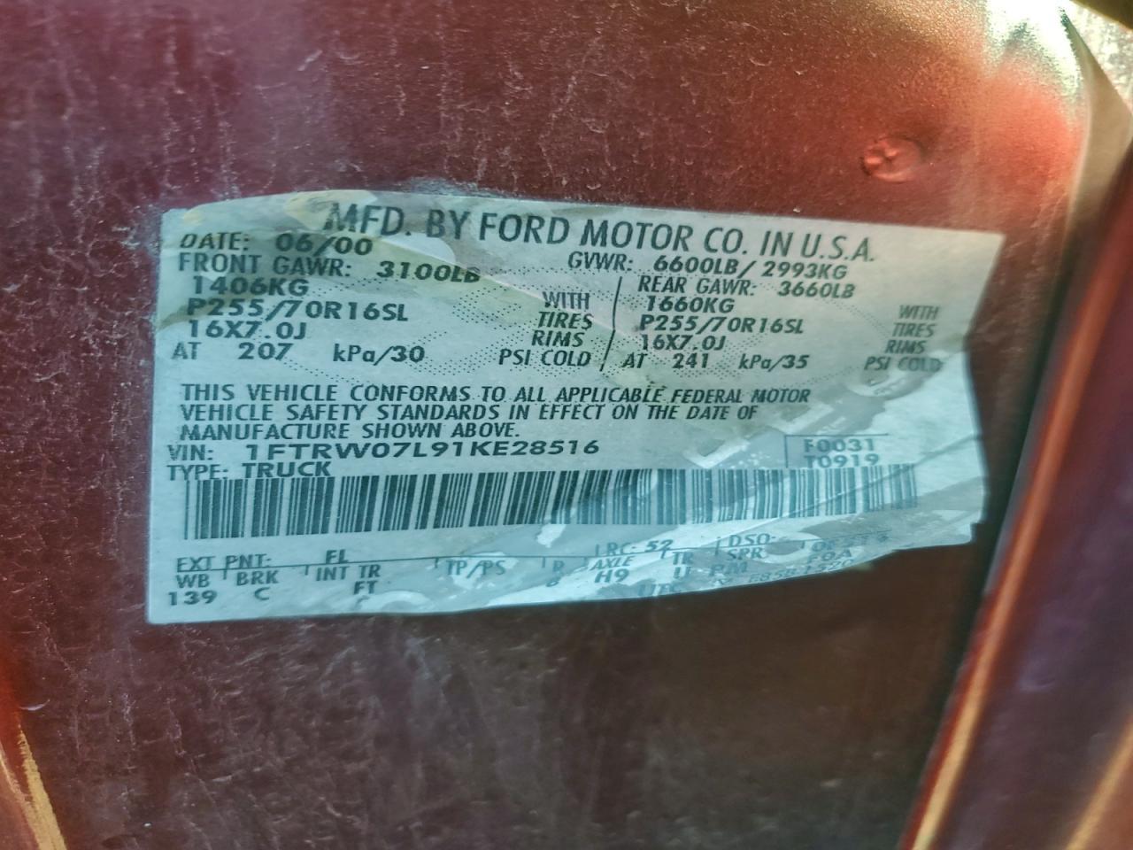 2001 FORD F-150